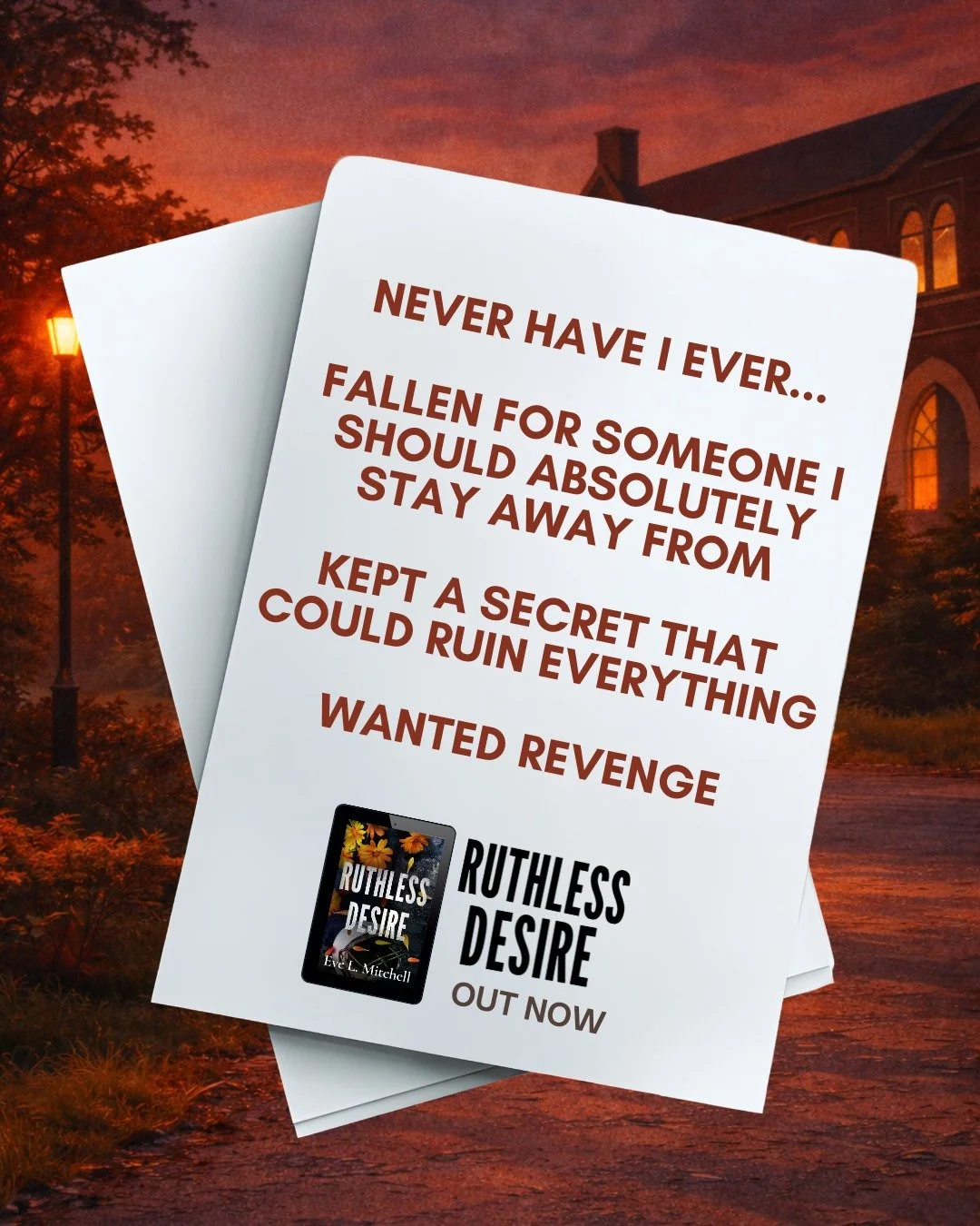 Oop&hellip; Quinn loses 👀

📚 RUTHLESS DESIRE by Eve L. Mitchell (link in bio)
🔗 Available on Kindle Unlimited 

🖤 Protect her at all cost
👀  Morally grey MMC
🖤 Sports romance
👀 Love triangle
🖤 She's mine 
👀 Kidnapping
🖤 Touch her and d!e 

