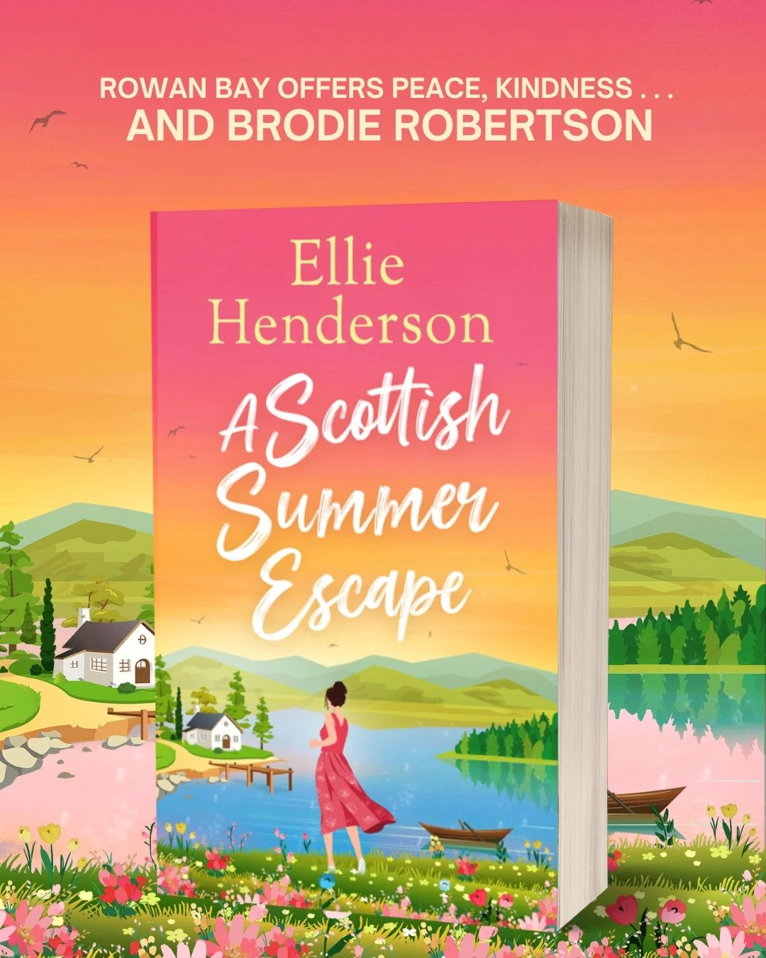 A Scottish Summer Escape by Ellie Henderson is OUT NOW! 💛
Golden sunsets. Secret beaches. Lochside swims.
Flora and Brodie&rsquo;s slow-burn, small-town romance is finally here!

☀️ Enemies-to-Lovers
☀️ Second-Chance
☀️ Small-Town
☀️ Forced Proximit