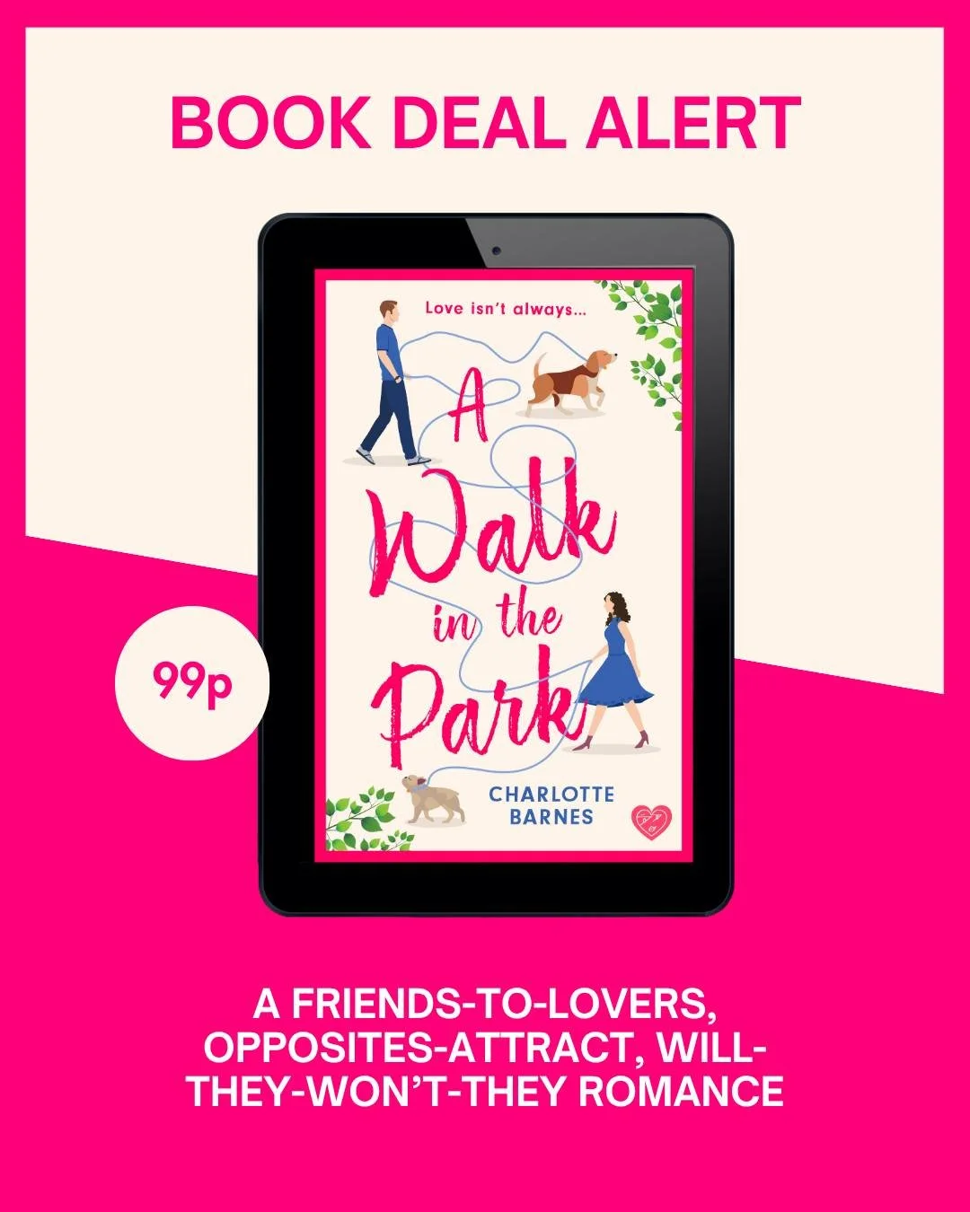 FOR A LIMITED TIME ONLY GRAB YOUR COPY WHILE YOU CAN!
Dog walks, missed chances, and a slow-burn friends-to-lovers romance that proves love can find you when you least expect it.

#romcomreads #friendstolovers #slowburnromance #summerreads #bookstagr