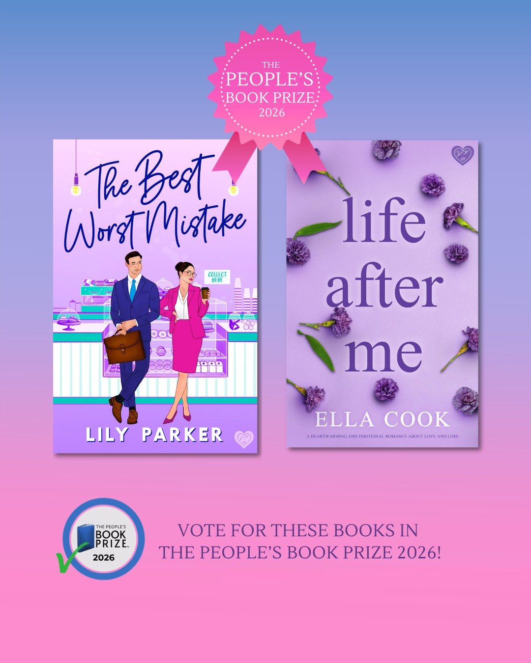 Big news! 🩷
We&rsquo;re thrilled to say that two of our Choc Lit books have been shortlisted for The People&rsquo;s Book Prize 2026!

This is a reader-voted award, which means you decide the winners so if you loved our stories, now&rsquo;s the time 