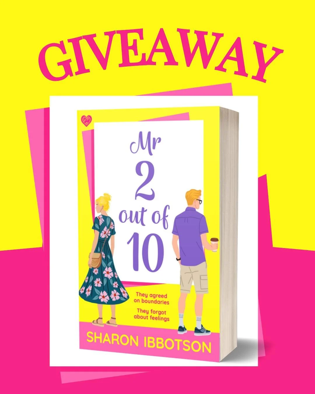 GIVEAWAY TIME 🩷💛
To celebrate Mr 2 Out Of 10, one lucky winner will receive a paperback copy 👀

How to enter:
🩷 Follow us and @sharonibbotson
🩷  Like this post
🩷 Tag a friend and comment your favourite romance trope
✨ Bonus entry: share to your