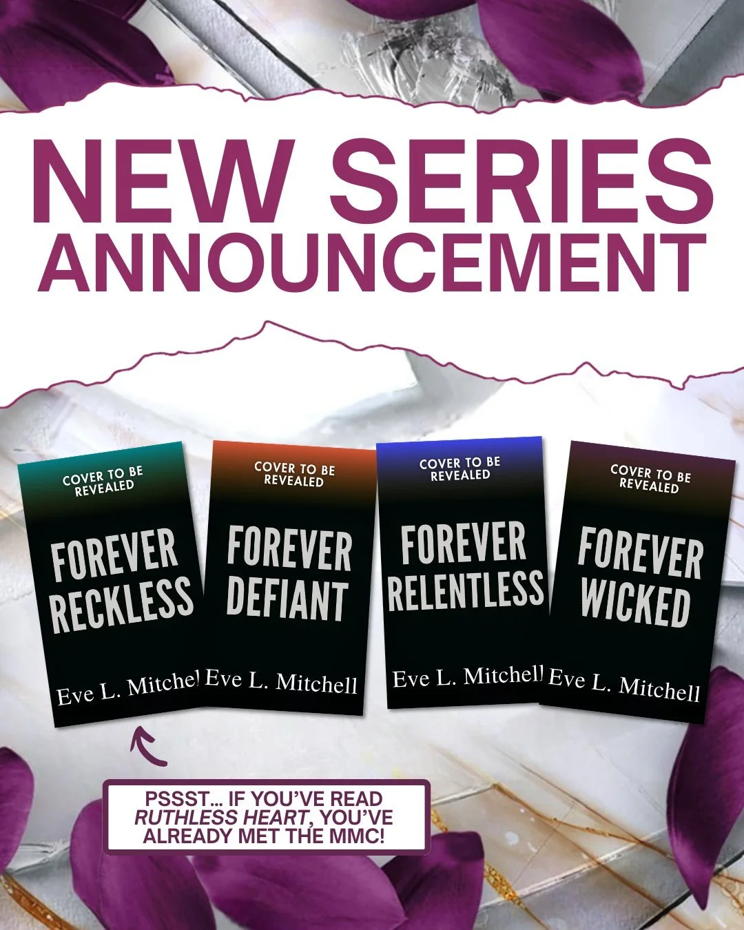 👀 New series announcement!

We&rsquo;re so excited to introduce the Forever Defiant series by Eve L Mitchell 🖤

Set in the same verse as Ruthless Devils . . . and pssst, if you&rsquo;ve read it, you&rsquo;ve already met the MMC of book one 😏

Cove