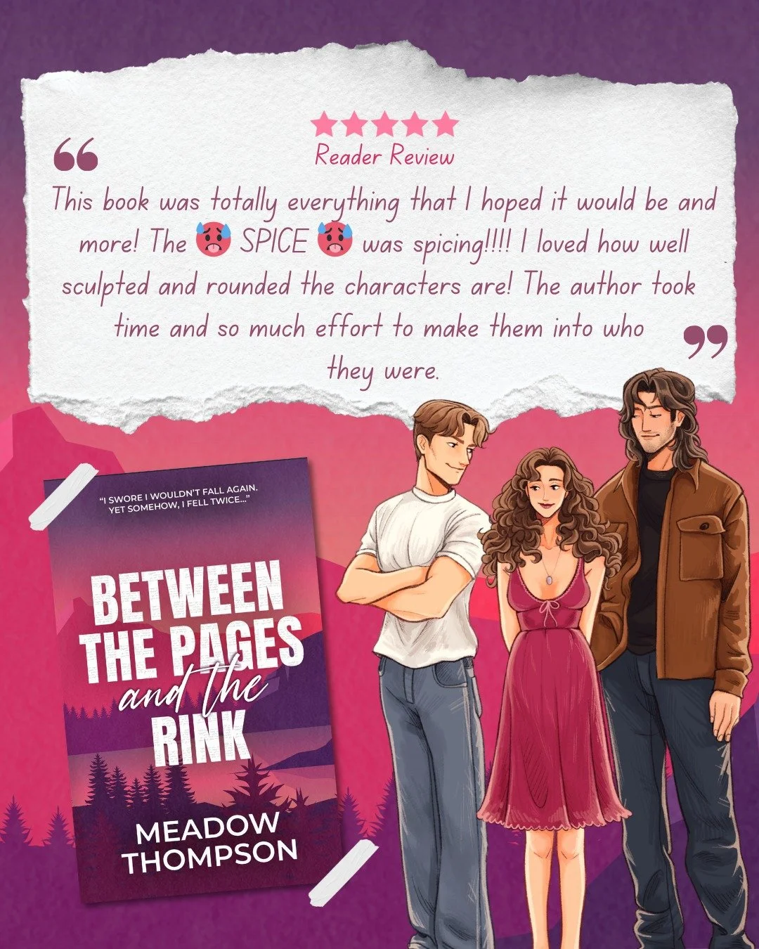 Readers can&rsquo;t get enough of it . . . you don&rsquo;t want to miss out! 👀

📖 BETWEEN THE PAGES AND THE RINK by Meadow Thompson
👉 Link in bio
📚 Available on Kindle Unlimited 

🩷 MFM Why Choose
🏒 Ice Hockey Players x Writer
🩷 Friends-to-Lov