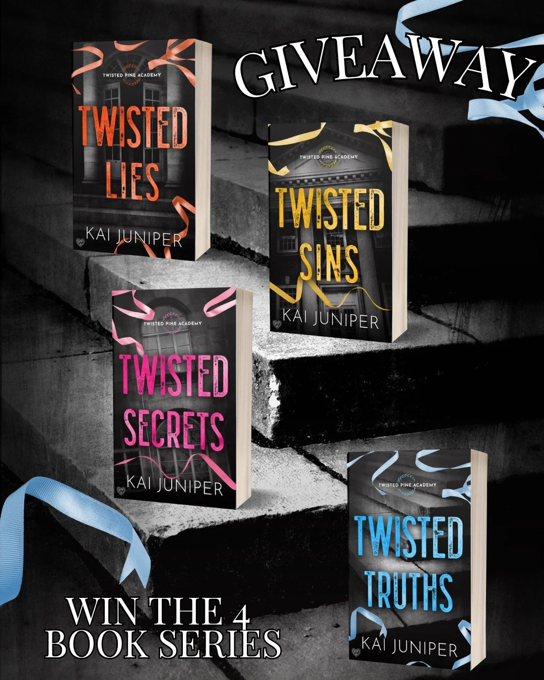GIVEAWAY TIME 🔥
Win the complete Twisted Pine Academy series by Kai Juniper all 4 books in one addictive collection. 

How to enter:
🩷 Follow us and @author.allie
🩷  Like this post
🩷 Tag a friend you would want to buddy read this series with
✨ Bo