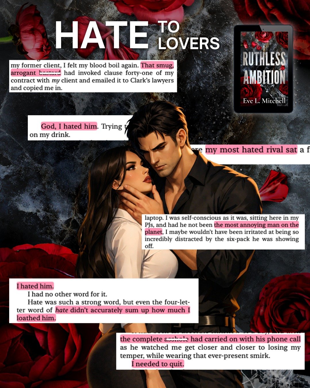 When we tell you they HATE each other . . . the tension is EVERYTHING🔥 

📖 RUTHLESS AMBITION by Eve L. Mitchell
👉 Link in bio
📚 Available on Kindle Unlimited 

🖤 Enemies to lovers
🔥 Touch her and d!e (literally)
🖤 Morally grey hero
🔥 Workplac