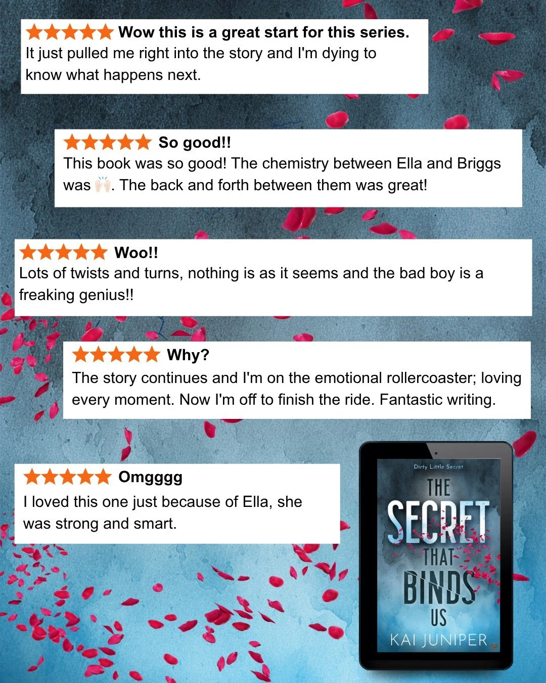 Readers are loving it . . . don&rsquo;t miss out 👀

📖 THE SECRET THAT BINDS US by Kai Juniper
🔗 PRE-ORDER NOW! (link in bio)
📚 Available on Kindle Unlimited 

🖤 Bully romance
🔥 Enemies-to-lovers
🖤 Opposites attract
🔥 Forbidden love

#thesecre