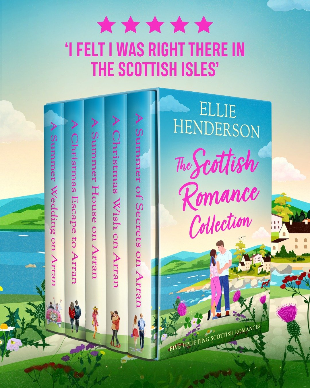 Escape to the Isle of Arran with FIVE unforgettable love stories . . . 💛

Friendship, fresh starts, swoony romance and the magic of Scotland&rsquo;s most beautiful island await 🌊

📖 THE SCOTTISH ROMANCE COLLECTION by Ellie Henderson
📚 Available o
