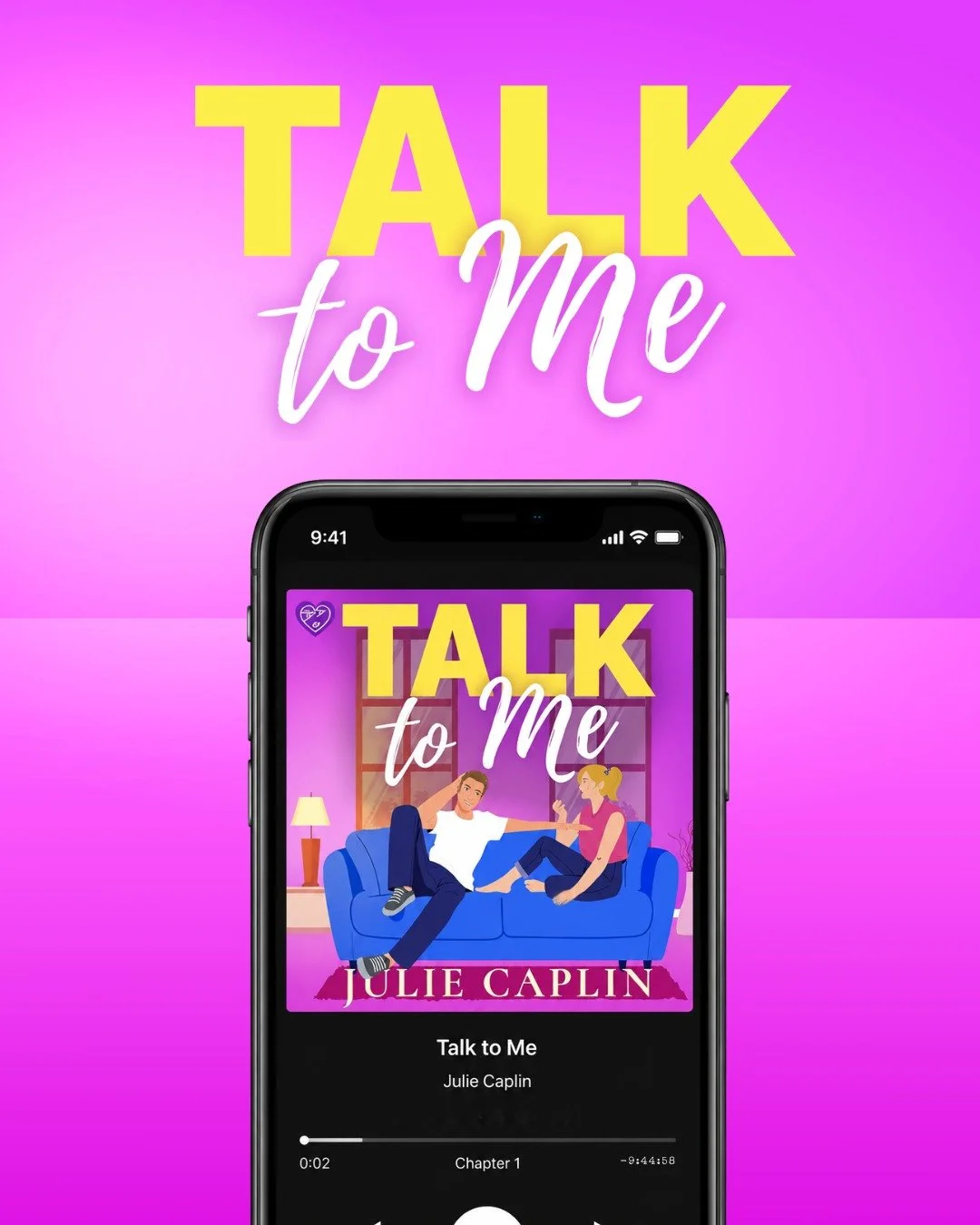 🎧 Your next listen is here . . .
Olivia has one rule: don&rsquo;t fall in love with her best friend.
Easy . . . until Daniel starts dating her flatmate.

📖 TALK TO ME by Julie Caplin
🔗 OUT NOW!
📚 Available in paperback, ebook AND NOW AUDIOBOOK

?