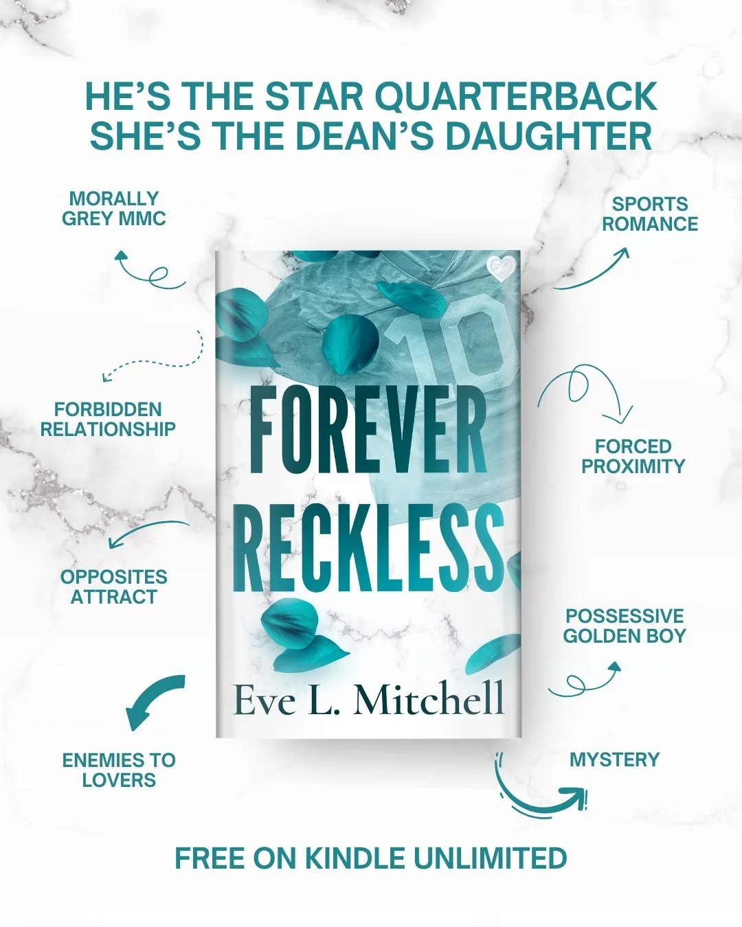 Your next fixation is waiting . . . 

📖 FOREVER RECKLESS by Eve L. Mitchell
🔗 PRE-ORDER NOW! (link in bio)
📚 Available on Kindle Unlimited

🖤 Morally grey MMC
🏈 Sports romance
🖤 Enemies-to-lovers
🏈 Opposites attract

#foreverreckless #everlmit