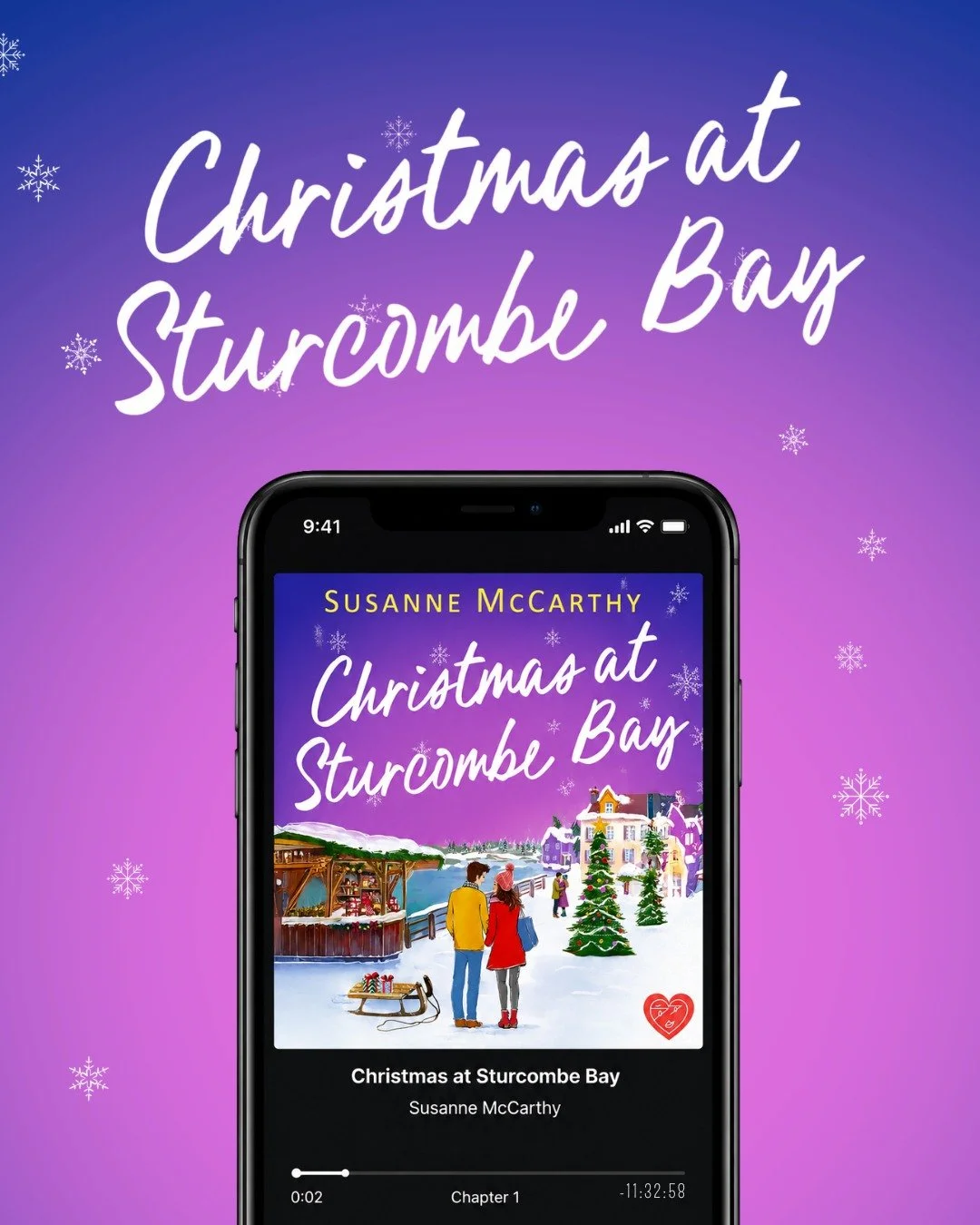 Do you hear sleigh bells? 🎧 Christmas at Sturcombe Bay is here 🎄
A festive, feel-good romance full of second chances, seaside charm, and Christmas magic by Susanne McCarthy 🌊

🎧 Available in audiobook (also ebook &amp; paperback)

#audiobook #chr
