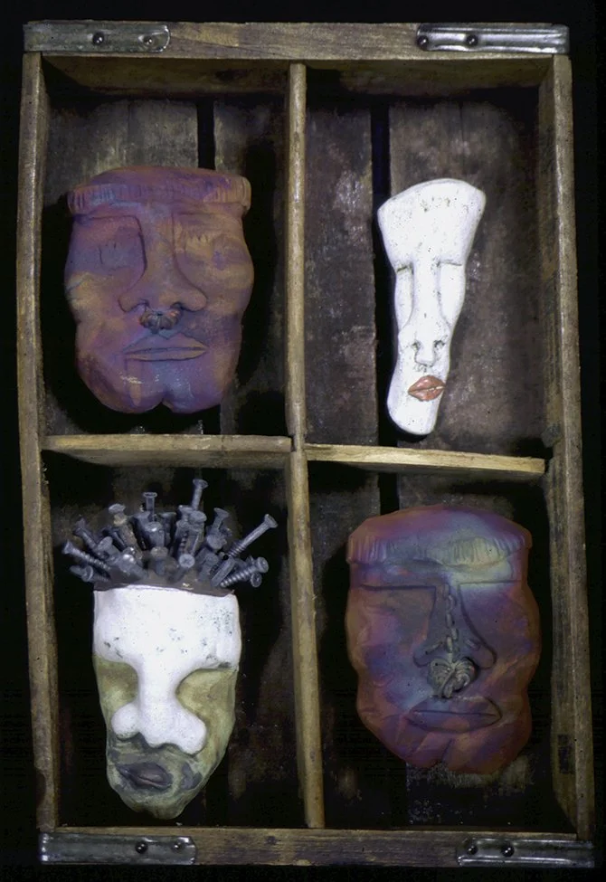 Collected Thoughts, Top L & Bottom R heads are Alcohol Fumed
