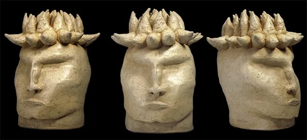 Salt King, 16" x 11" x 14"
stoneware, low salt fired, (Penland salt kiln), 2004