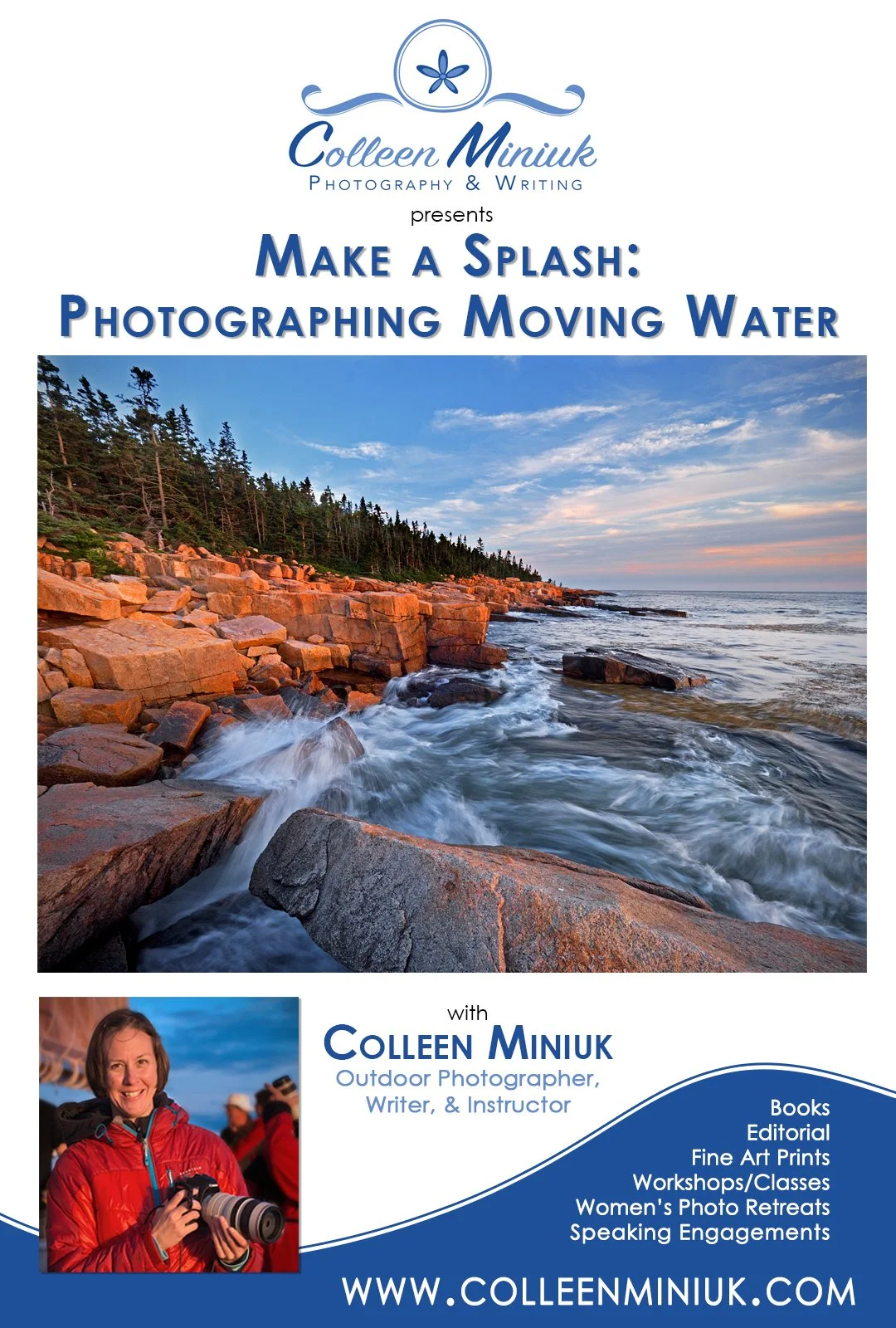 Make a Splash: Photographing Moving Water webinar poster