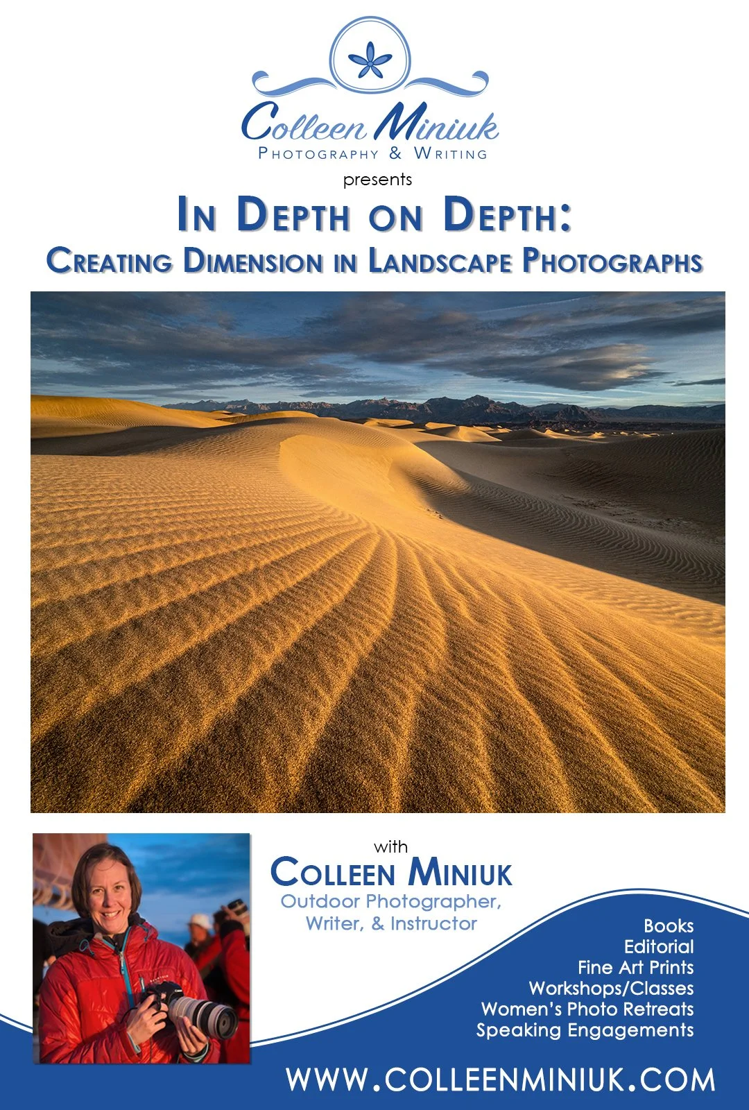 In Depth on Depth: Creating Dimension in Landscape Photographs webinar poster