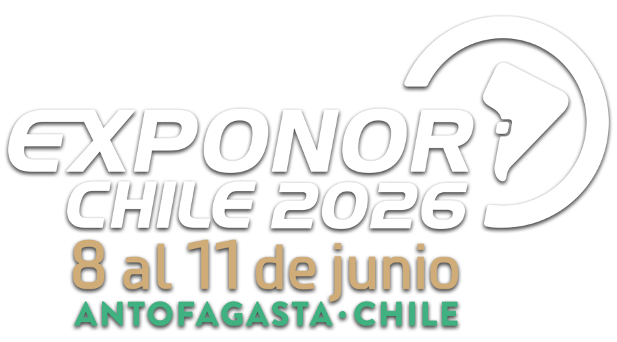 Logotipo del evento Exponer Chile 2025 en Antofagasta, Chile, que se realizará del 8 al 11 de junio.