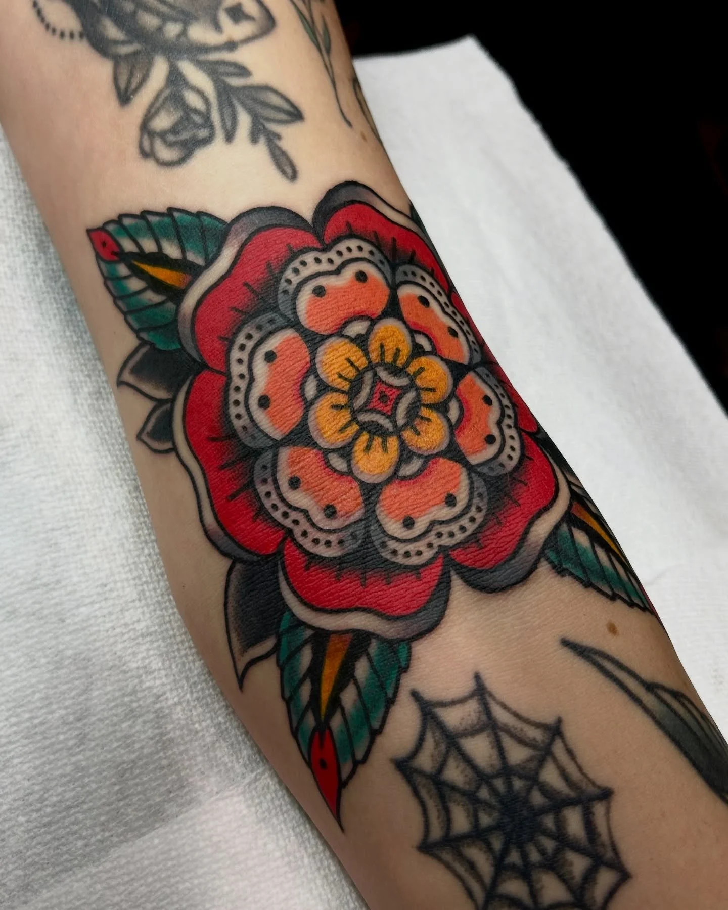 Here is a selection of tattoos we did for @s6phiia In prep for her wedding day, she wanted to fill up some space. Based off her new profile pic I&rsquo;m assuming it was an amazing wedding and she looked badass. CONGRATS AND THANK YOU SOPHIA @enso_ta