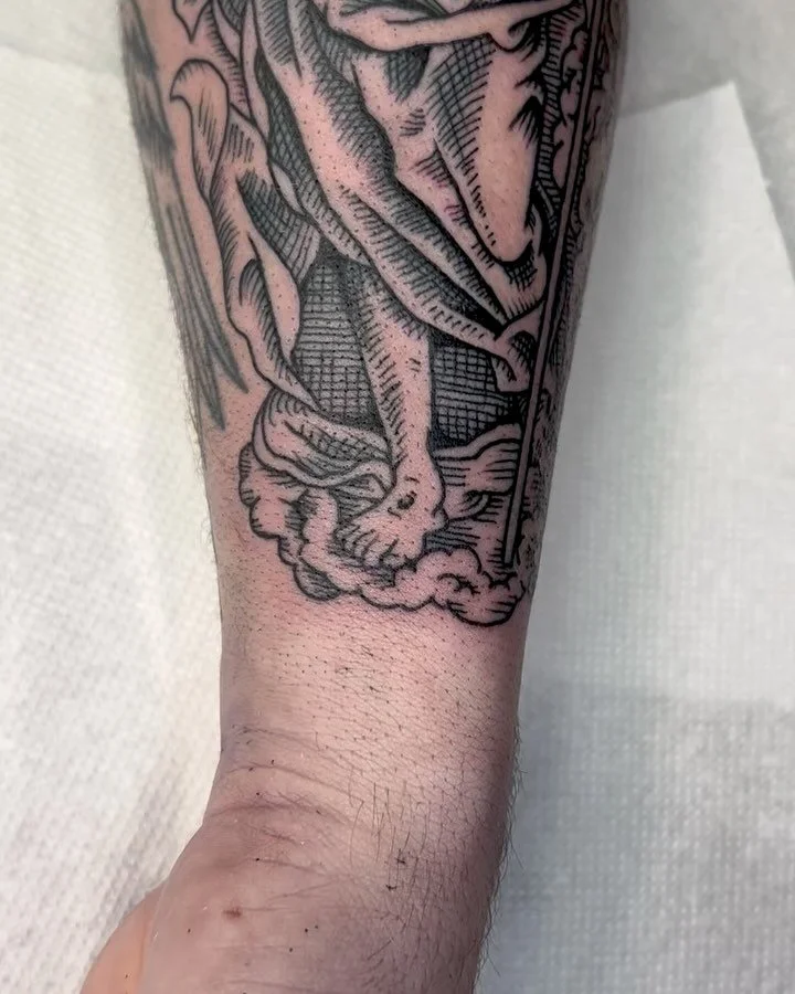 A few of the tattoos we&rsquo;ve done on Blaine&rsquo;s sleeves. Too many good ones to post all together lol. Thank you Blaine @enso_tattoo