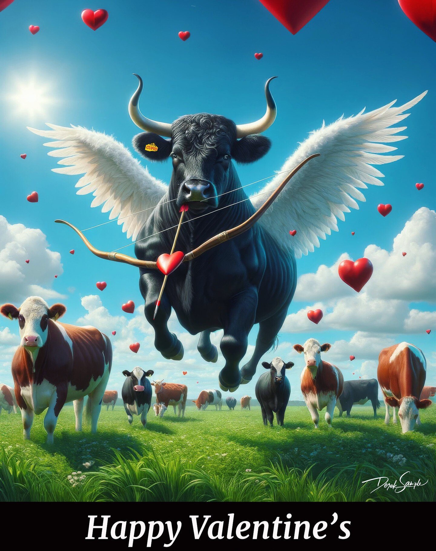 🔥Cupid's got nothing on this charmer! 🤠
#ValentinesDay #CupidCow #BovineLove #HeartfeltHumor #MooLove #BeefLovers
#BeMyValentine #UdderlyInLove #loveisintheair