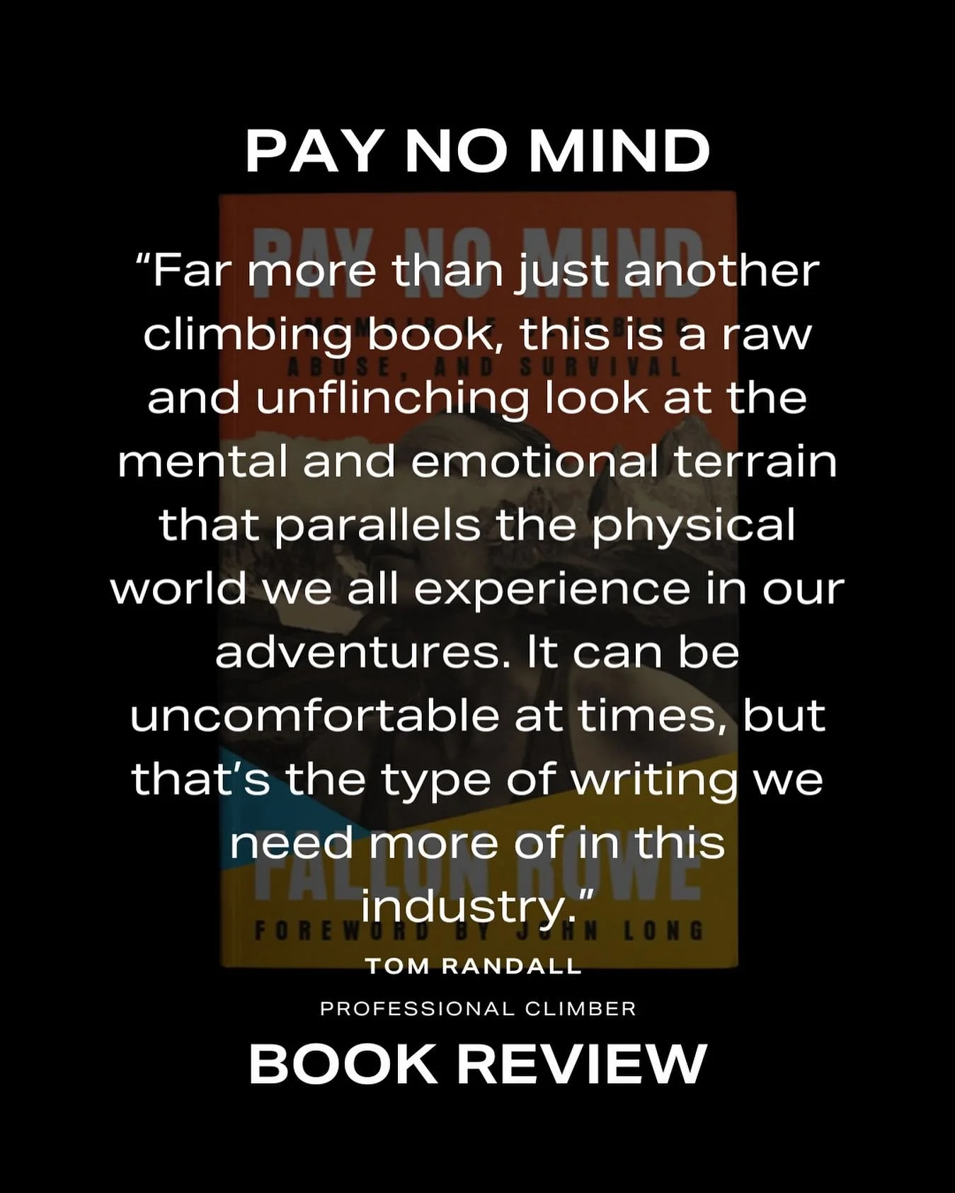 The amazing reviews just keep on coming! Make sure to lock in your preorder for &ldquo;Pay No Mind&rdquo; and be among the first to read Fallon&rsquo;s epic story! Link in bio! 🧗 📖