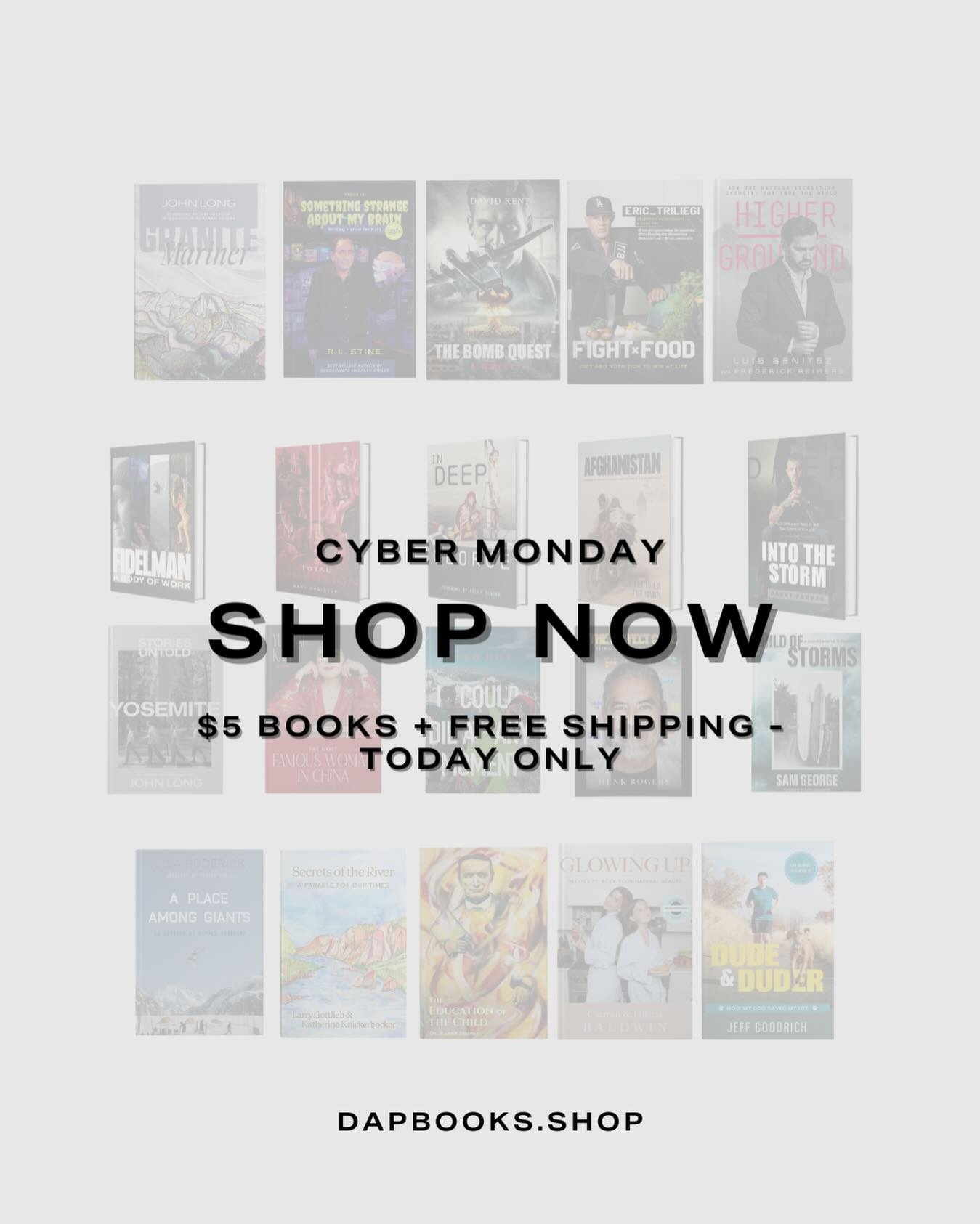 🚨 CYBER MONDAY FINAL HOURS 🚨
ALL BOOKS are just $5 (yes, really!) with free shipping on every order.
Only a few exclusions apply.
Ends at MIDNIGHT &mdash; don&rsquo;t wait!
📚✨ Grab your favorites before they&rsquo;re gone!

#CyberMonday #CyberMond