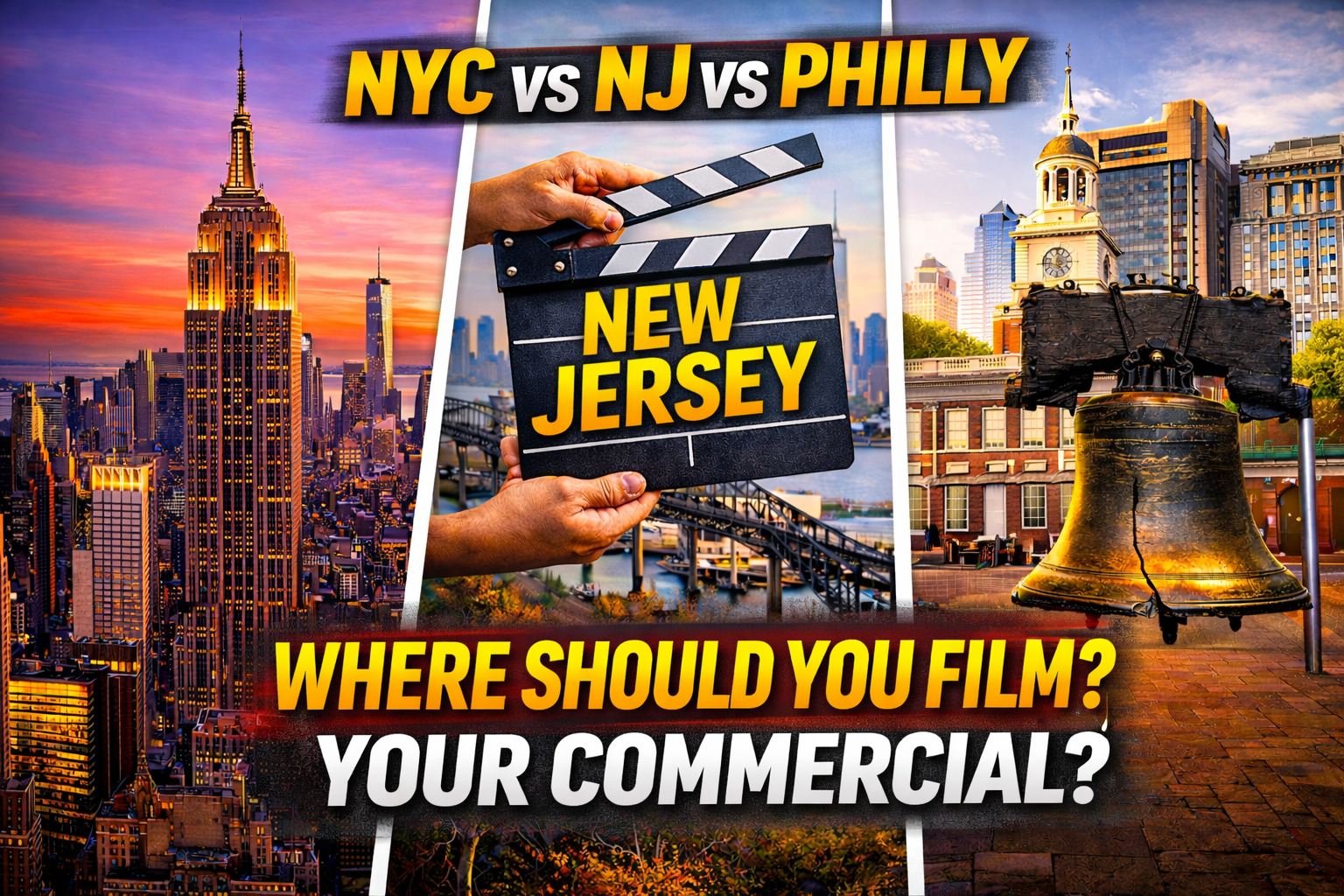 NYC vs New Jersey vs Philadelphia: Best Place for Commercial Video Production in 2026