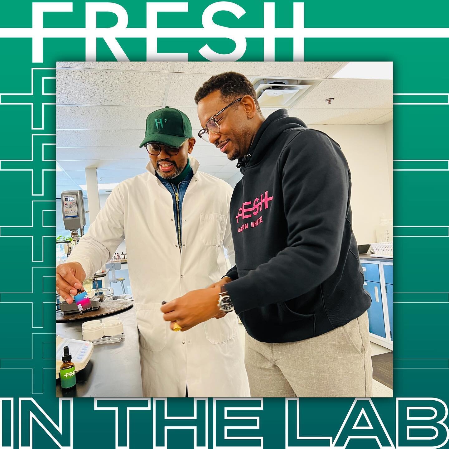 BTW, Houston wears a lab coat when he's testing new scents. He likes a strong, solid aroma with all the haircare and bodycare in his line. Have you noticed the dope scents?