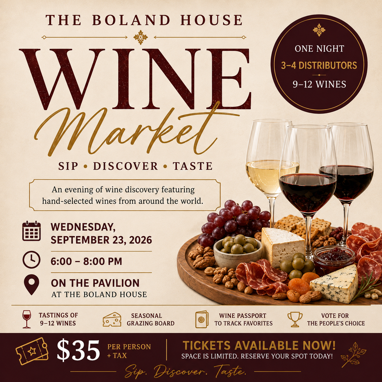 Exclusive Wine Tasting Experience at The Boland House