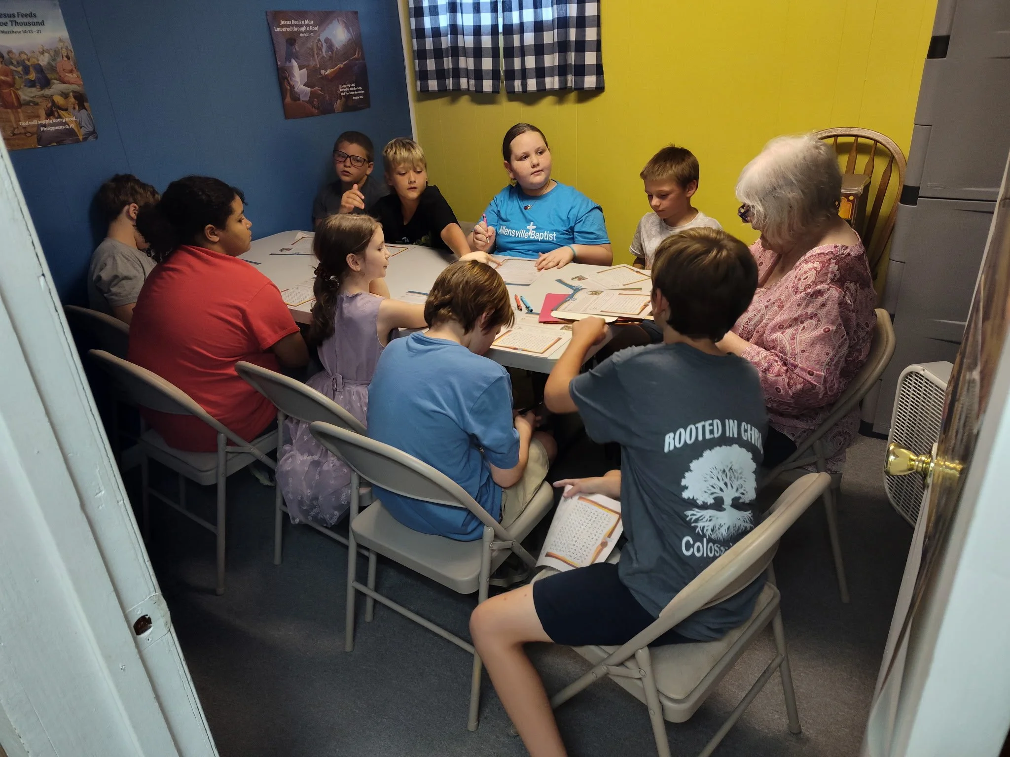 Youth class at Vacation Bible School