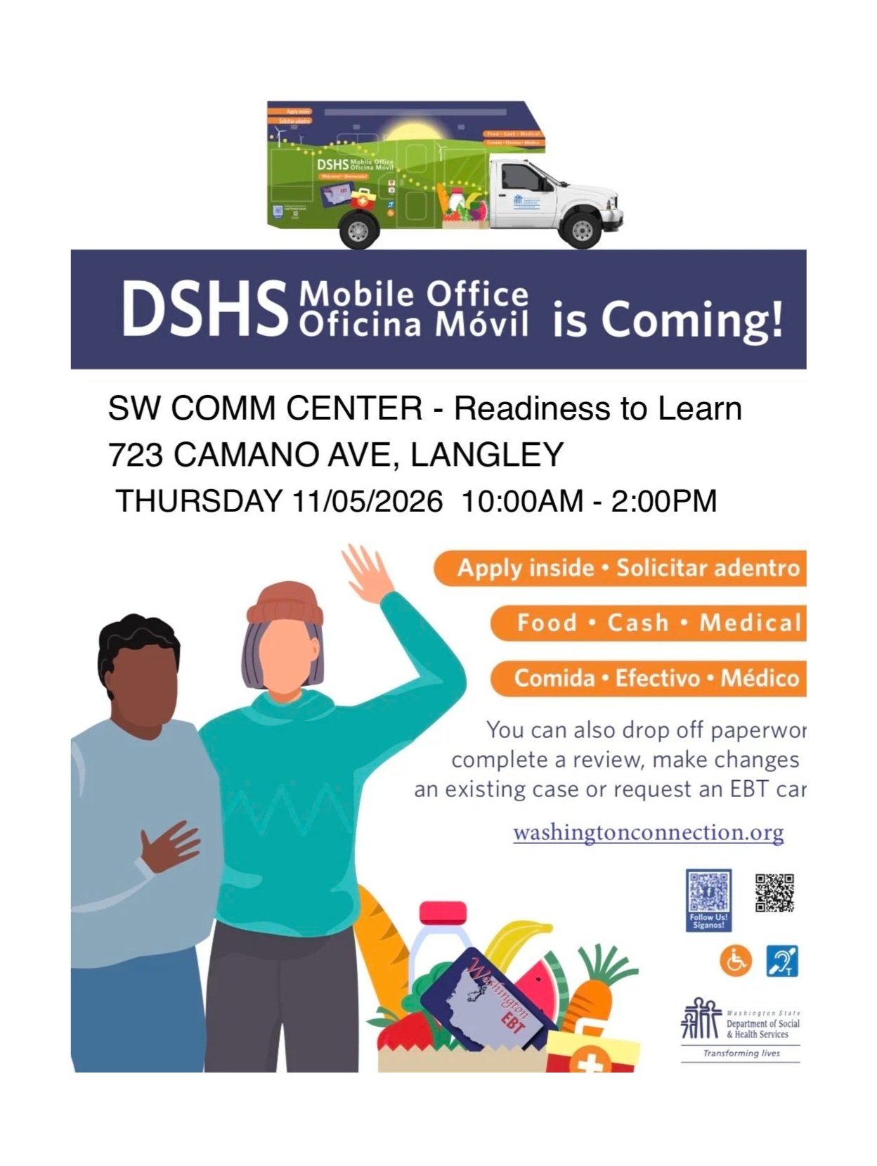 DSHS Mobile Office is Coming To Langley! 