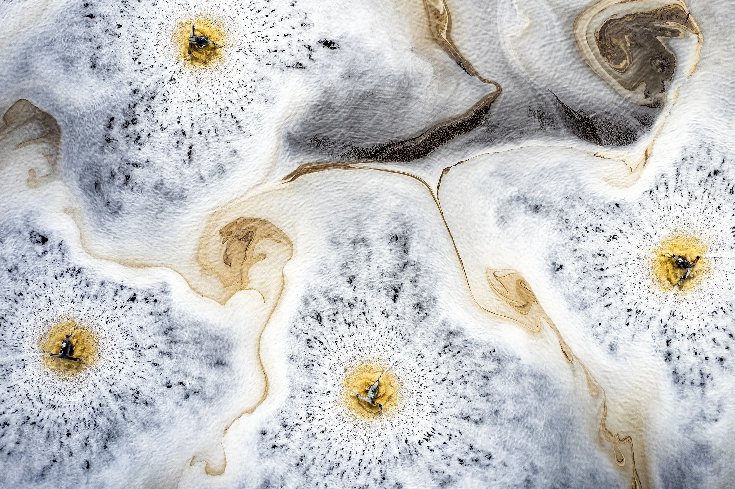 Waste water from the Clearwater Paper Mill is treated in their large effluent pond  in Lewiston, Idaho. The large aerators rapidly oxidize the pond feeding the aerobic bacteria added to the water the needed oxygen to break down the sewage.