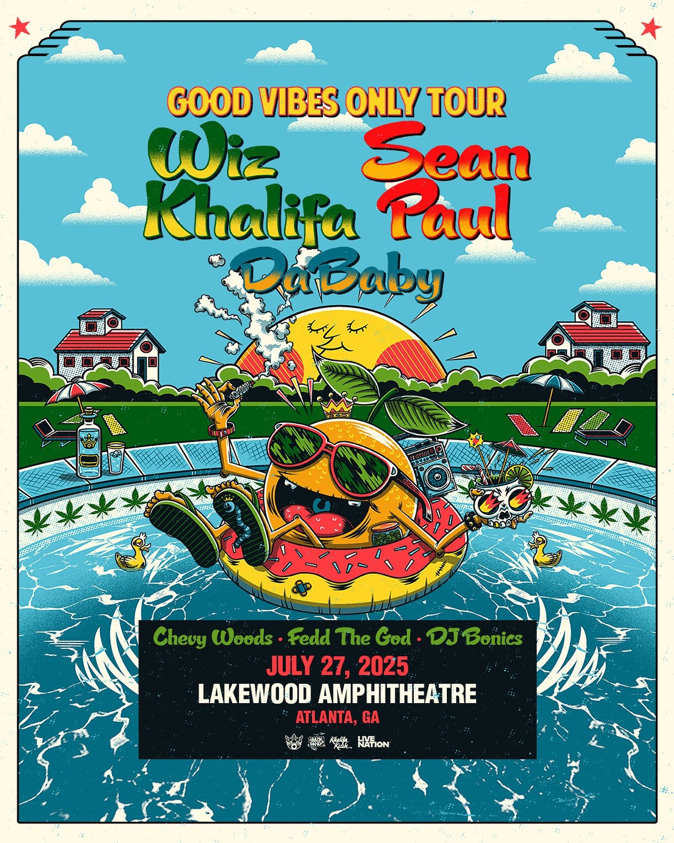 🚨GIVEAWAY TIME 🚨
Wiz Khalifa, Sean Paul, and DaBaby are hitting the stage July 27th and we’re giving away two tickets! Want in?
🚨To enter this giveaway you must do the following:
- Must be following @chefrobscafe
- Repost this to your sto
