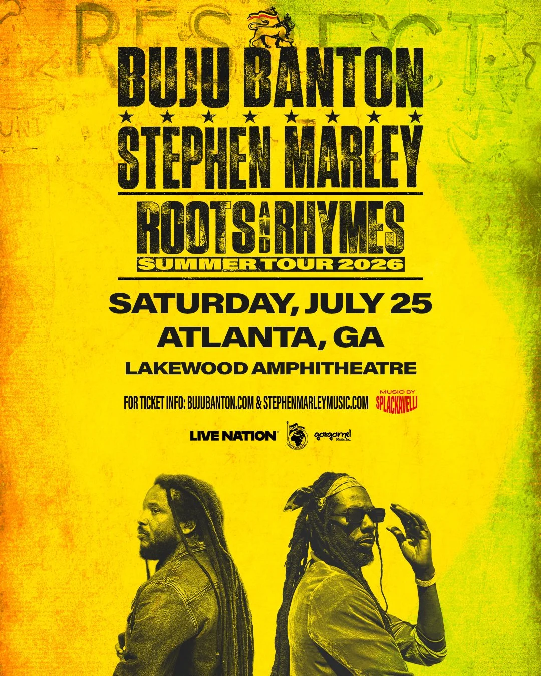 Don't miss your chance to win 2 tickets to the @bujubanton &amp; @stephenmarley Roots &amp; Rhymes Tour! 🎉 Check our pinned post to enter! 

TO ENTER:
✨ Follow our page
✨ Like the pinned post
✨ Tag the person you&rsquo;re bringing with you
✨ Share t