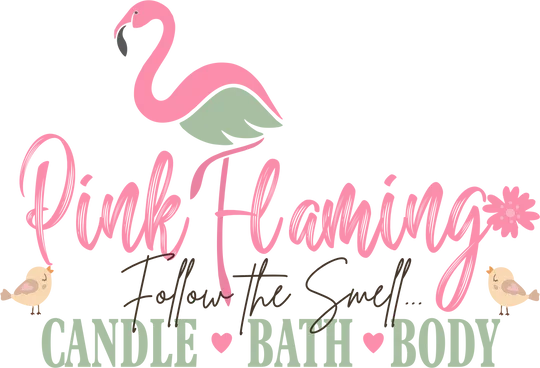 pink flamingo candle logo