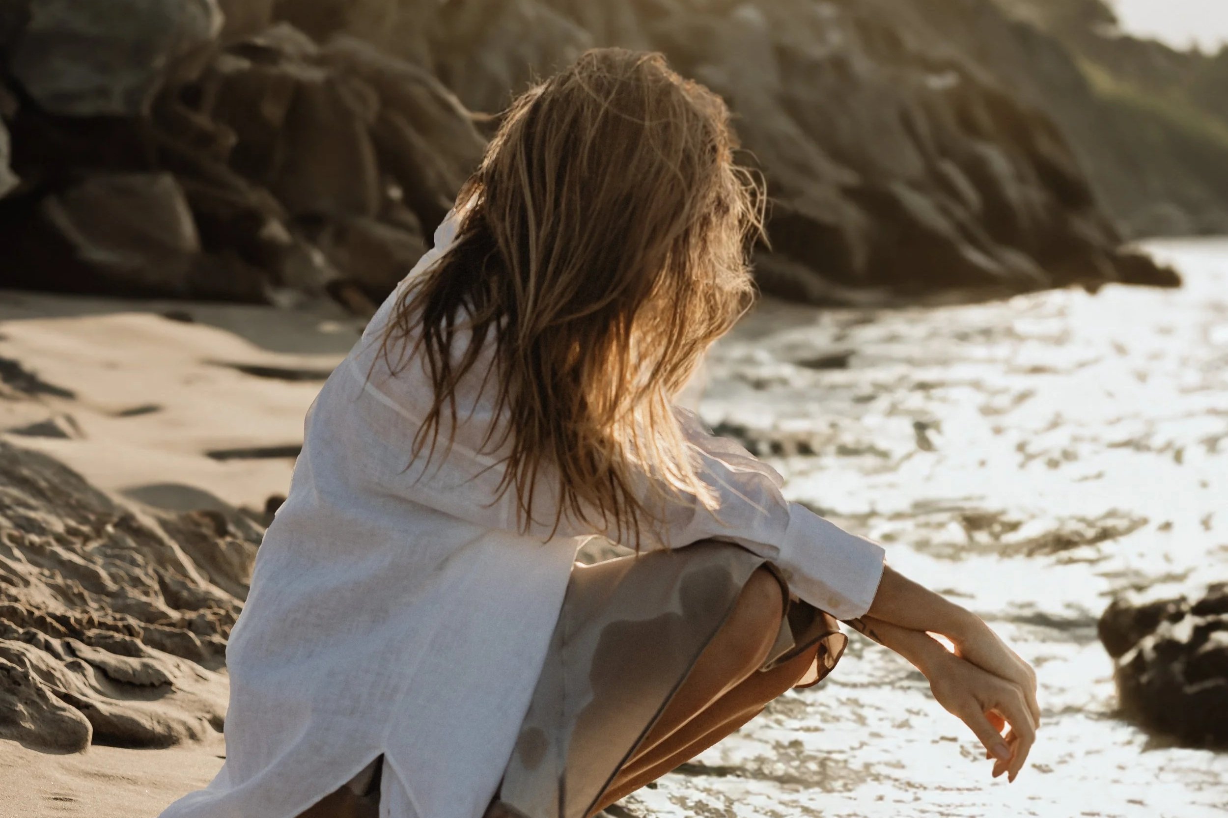 Mujer en la playa