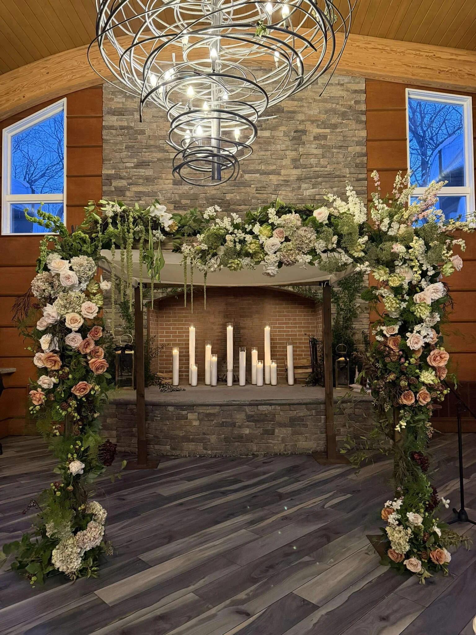 Chuppah in Dark Stain