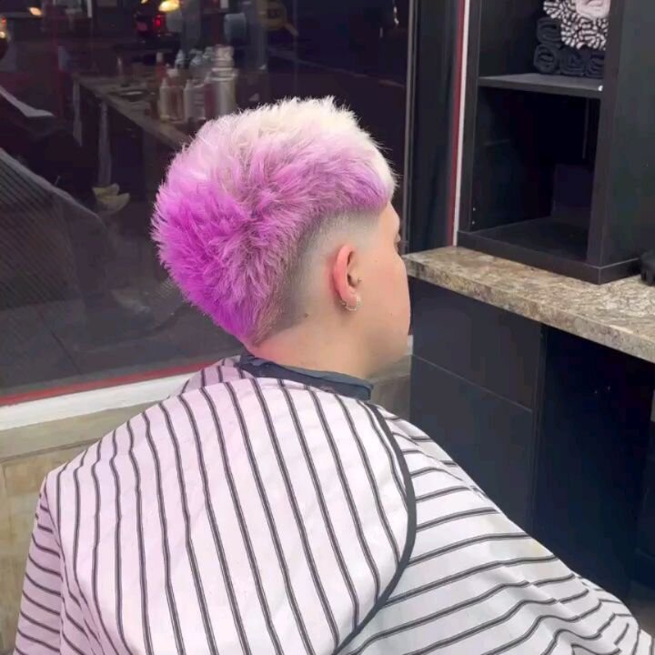 🍨

#fadesandblades #dublin #ireland #🍀 #barber #barbergang #transformation #pink #hair #style