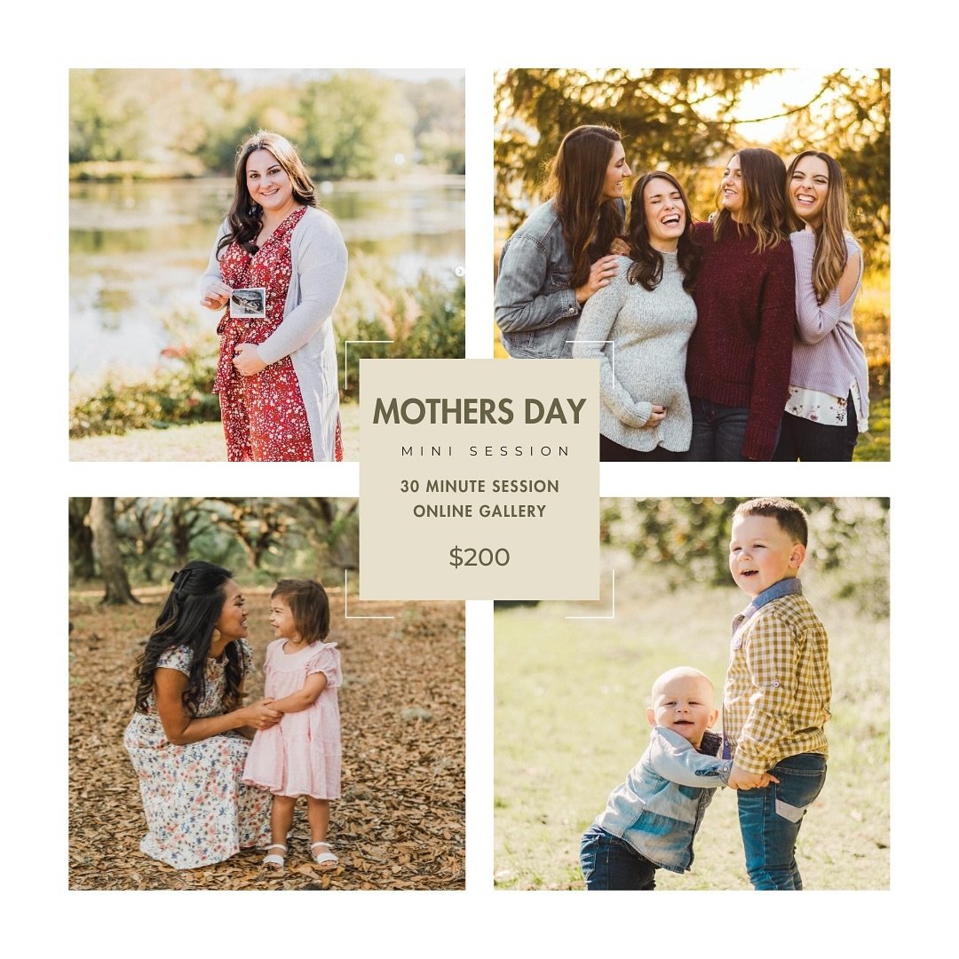 ✨🌸Calling all mammas and mom-to-bes in the Orlando area! 🌸✨ 

Capture the beauty of motherhood with my exclusive Mother&rsquo;s Day Mini Session in April + May!

Limited spots available, send me an email at ardlephoto@gmail.com to book now!