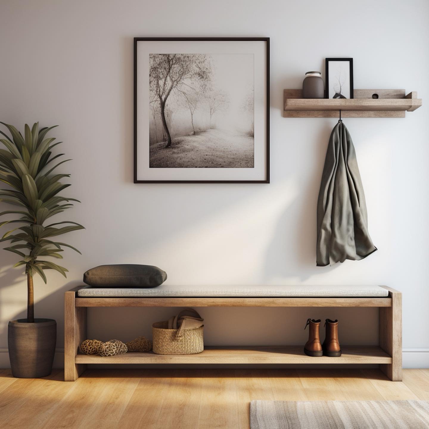 3 petits trucs pour garder une entr&eacute;e de maison organis&eacute;e :
&bull; Un panier pour les accessoires (tuques, mitaines, cl&eacute;s)
&bull; Un crochet par personne pour les manteaux
&bull; Un petit bac pour le courrier
Ce sont souvent les 