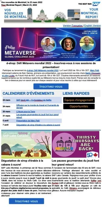 [Your Montreal Newsletter]