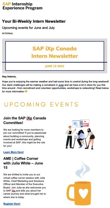 [SAP iXp Newsletter]