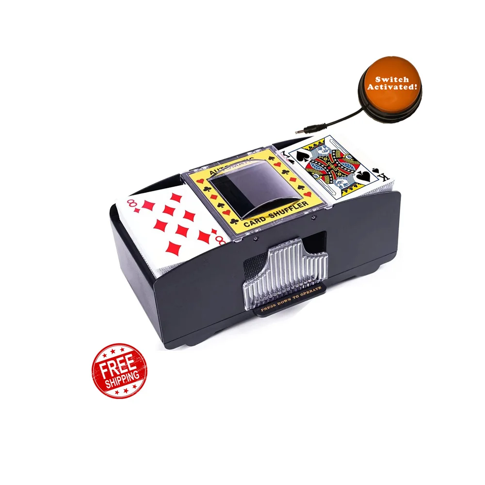 card shuffler that works with sleeves 2-Deck Manual Card Shuffler for Poker and Bridge Size Cards