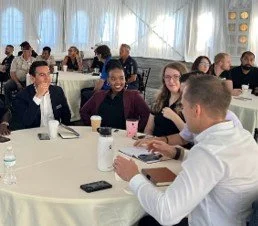 Hotel leaders and employees working together during an onsite workshop