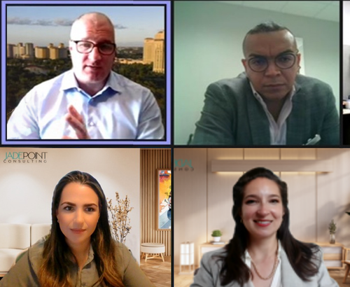 Jadepoint and hotel leaders meeting during virtual preparation
