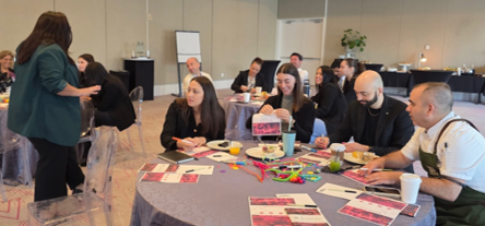 Hotel leaders collaborating during an onsite workshop