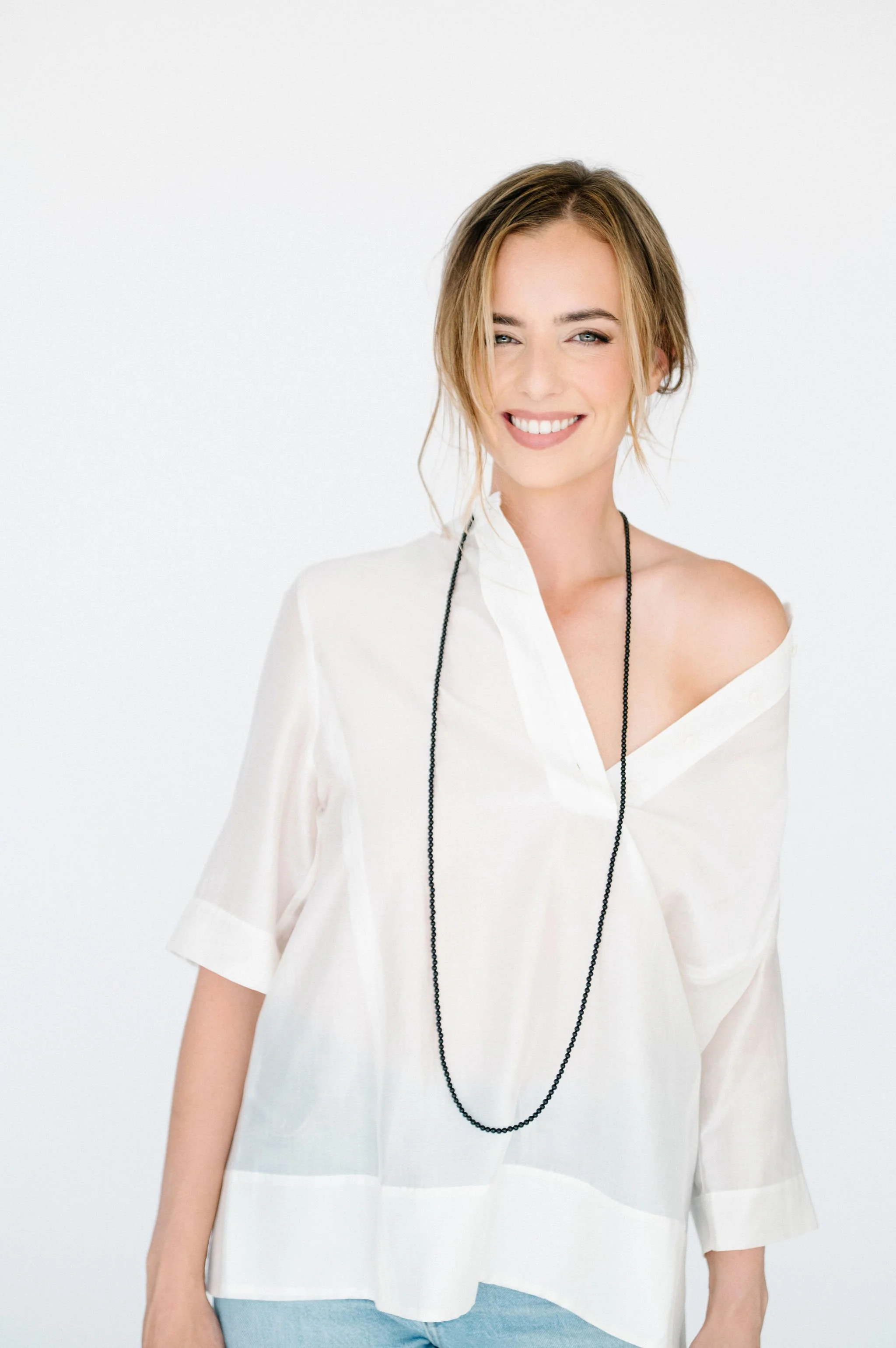 Black Onyx Long Layering Necklace