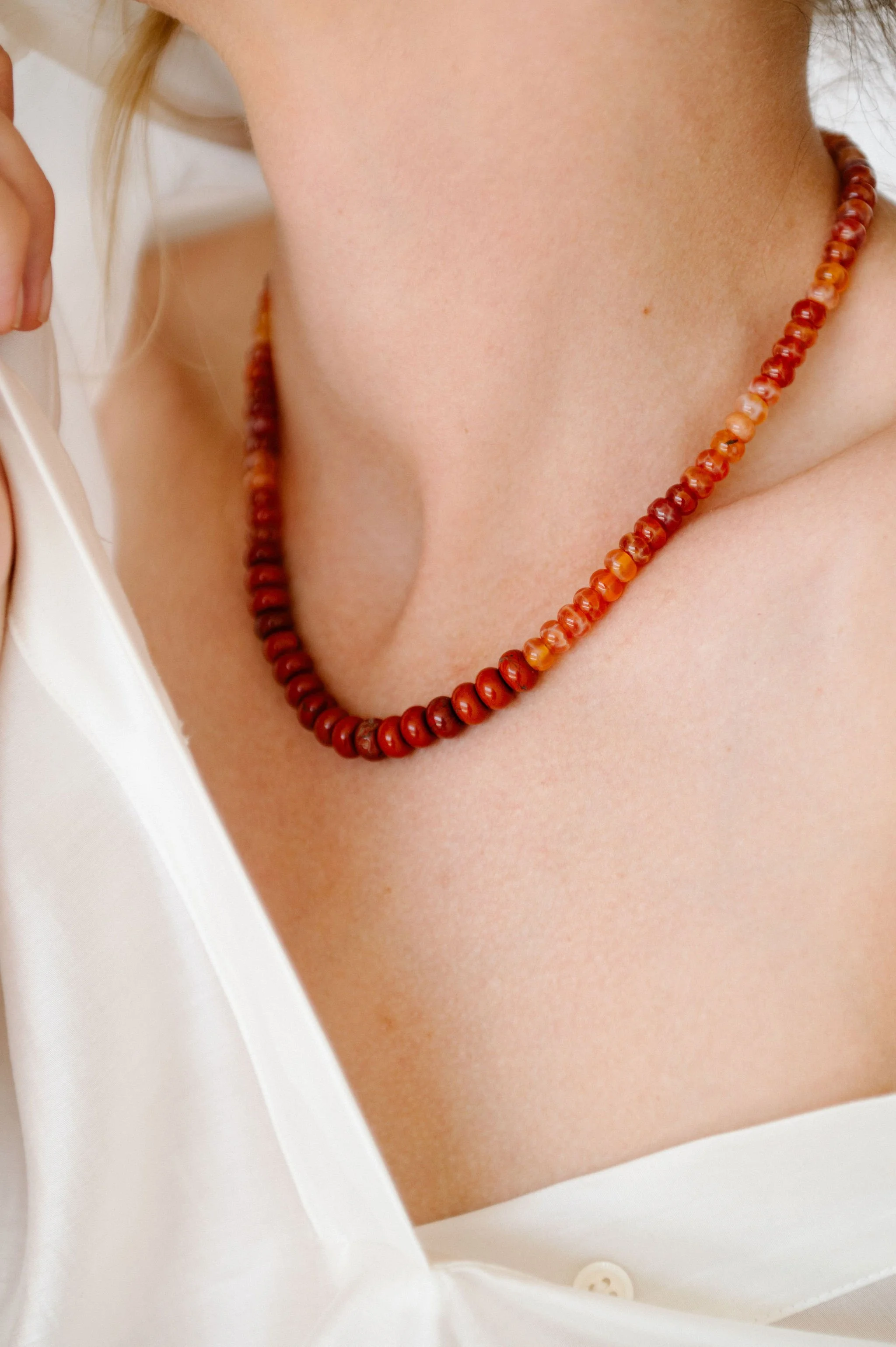Semiprecious Short Beaded Necklace