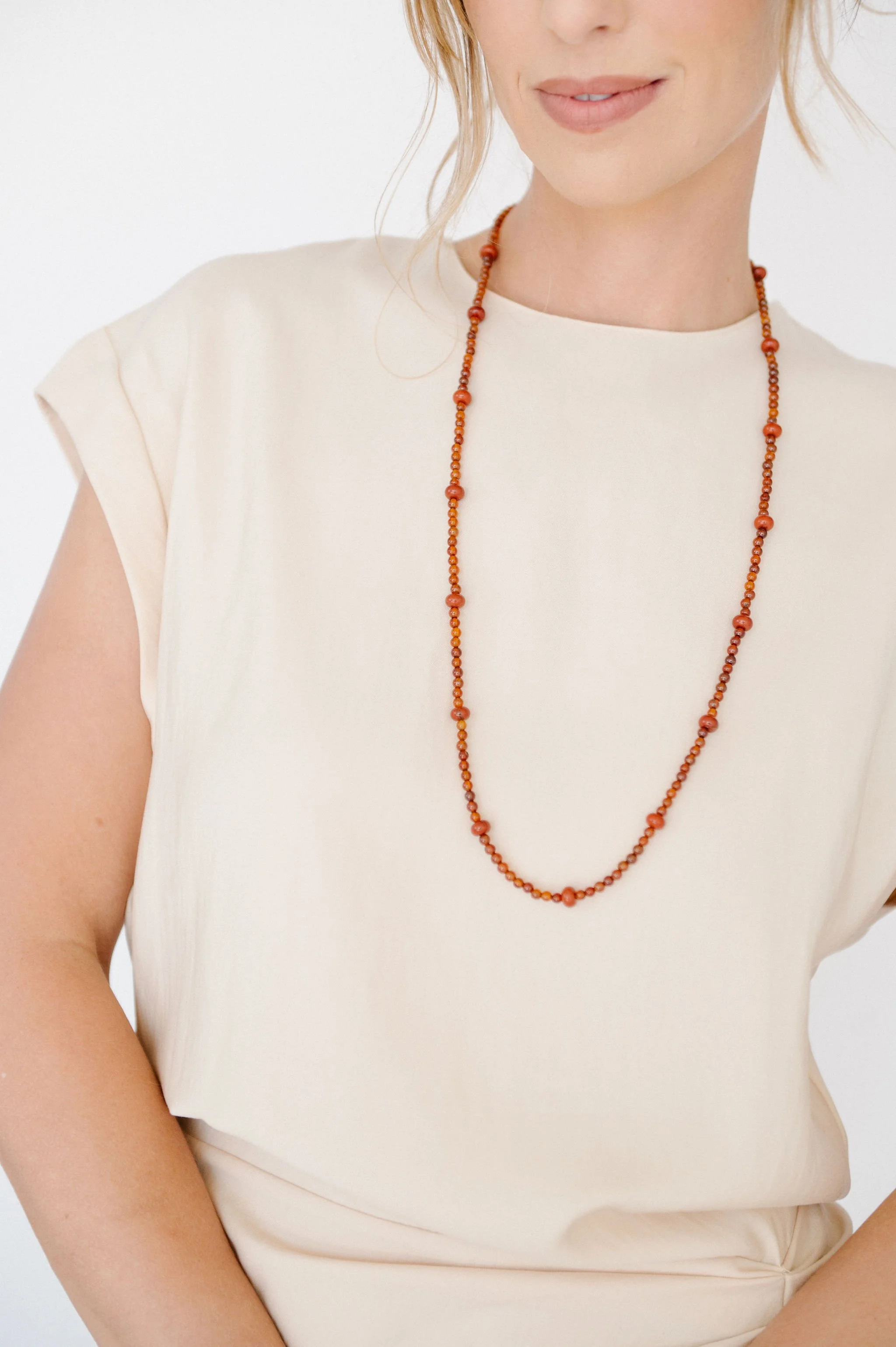Semiprecious Long Beaded Necklace