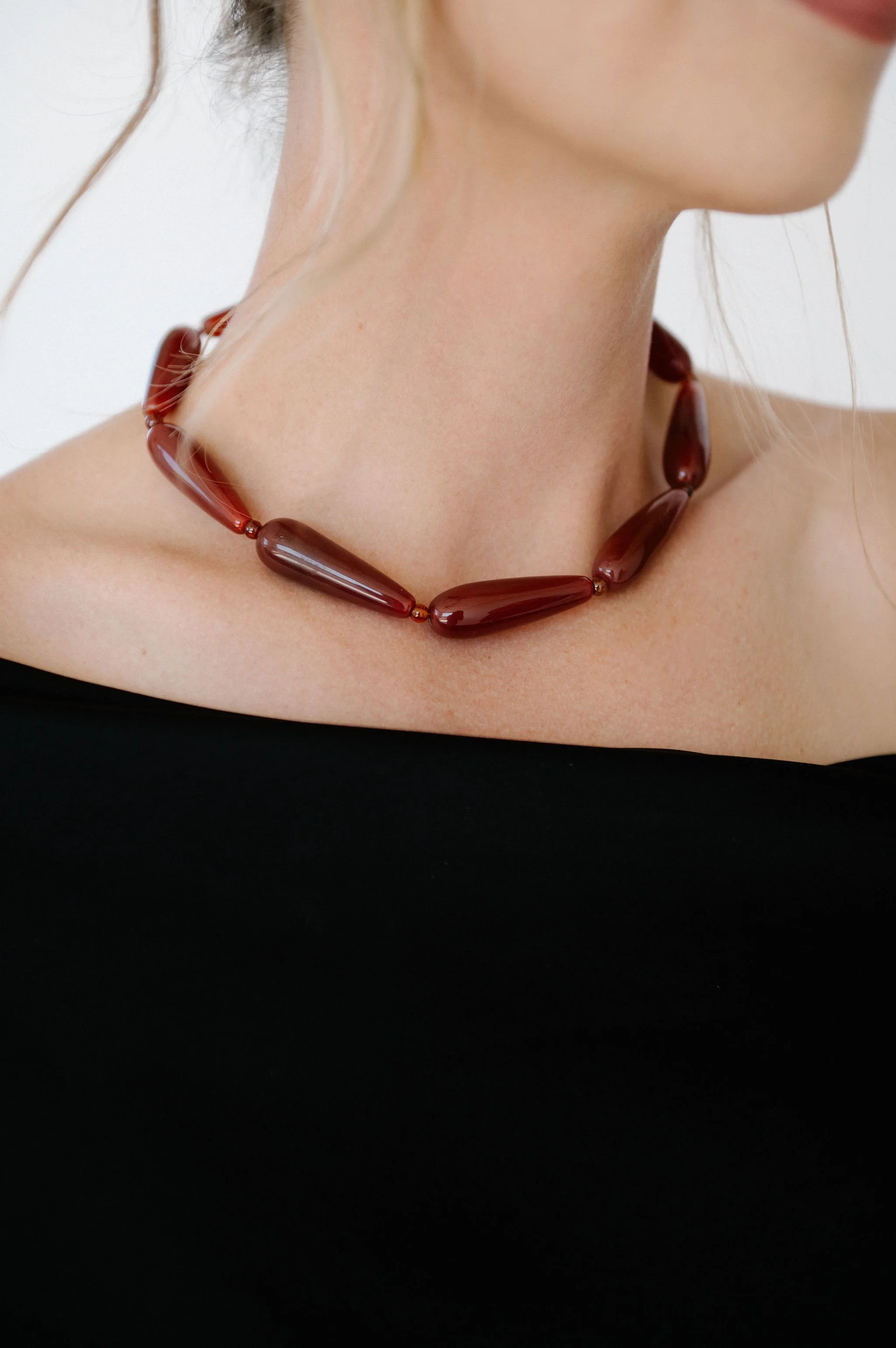 Teardrop Large Beaded Necklace