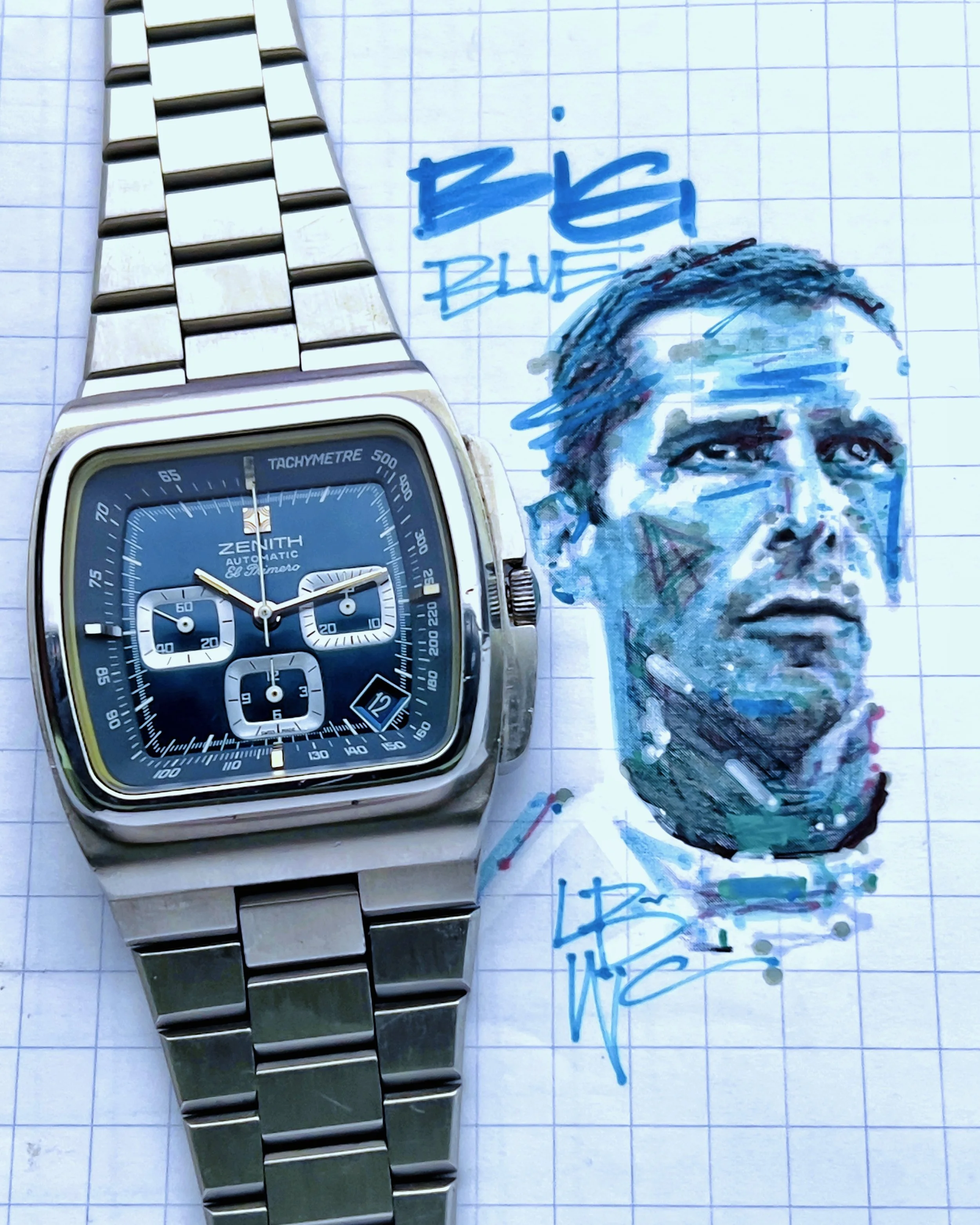 Zenith El Primero ref.  01.0200.415 Big Blue circa 1973