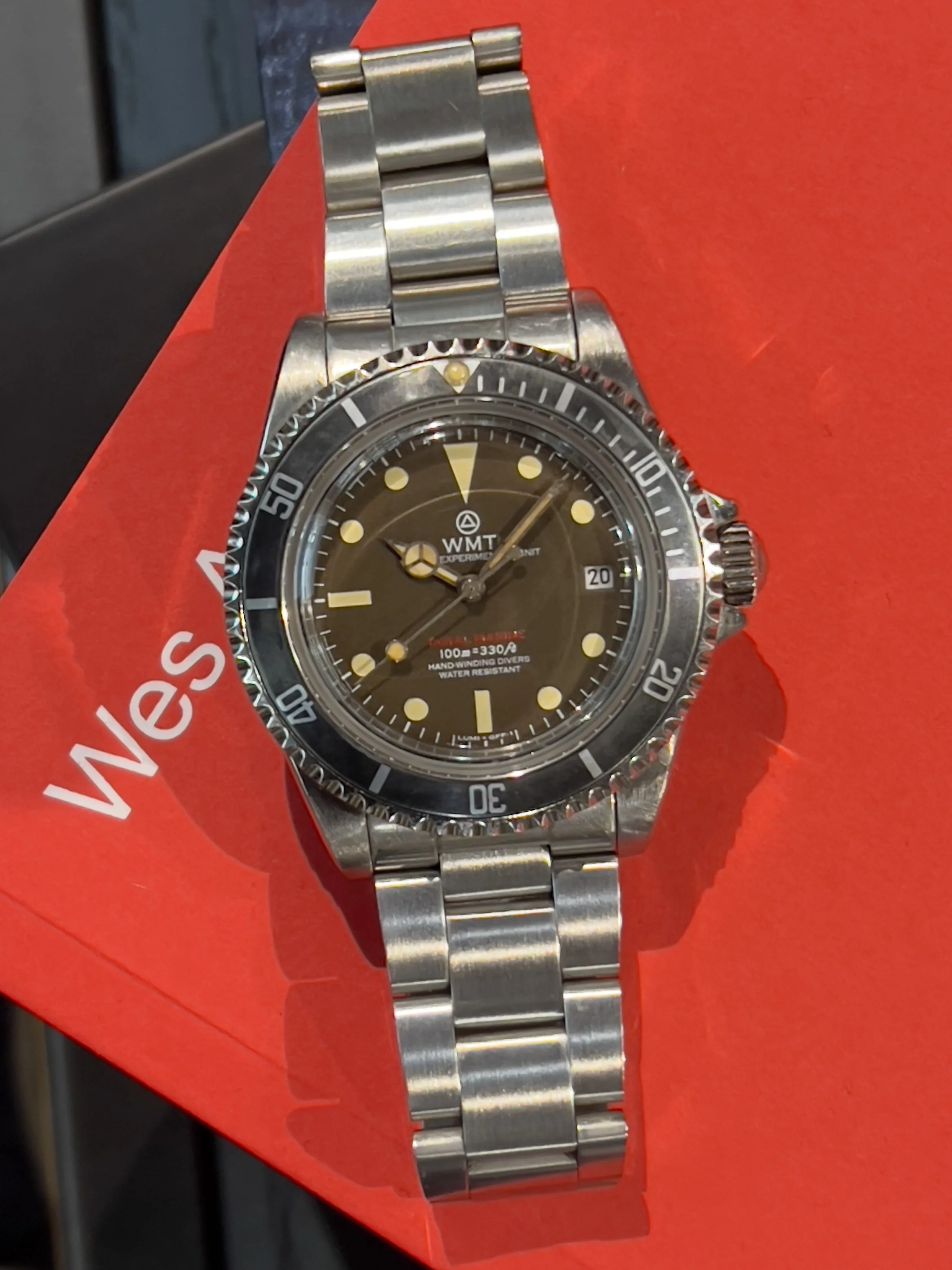 WMT Royal Marine –  Tropical Brown ” Aged ” Edition Red Line Sub